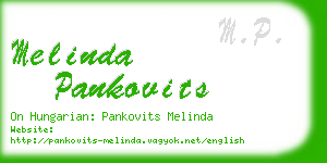 melinda pankovits business card